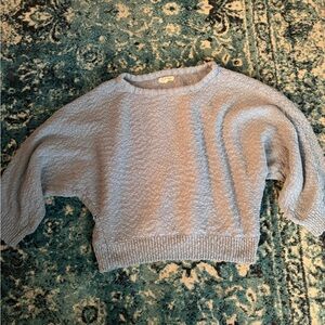 Cozy Crewneck Women's Sweater - Light Blue